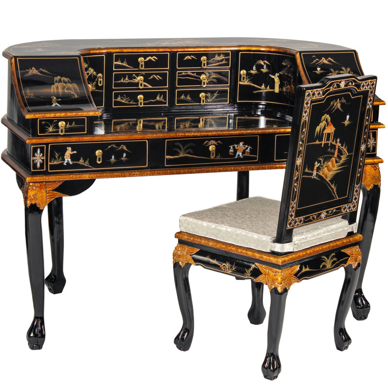 Ensemble de bureau et de chaise courbés