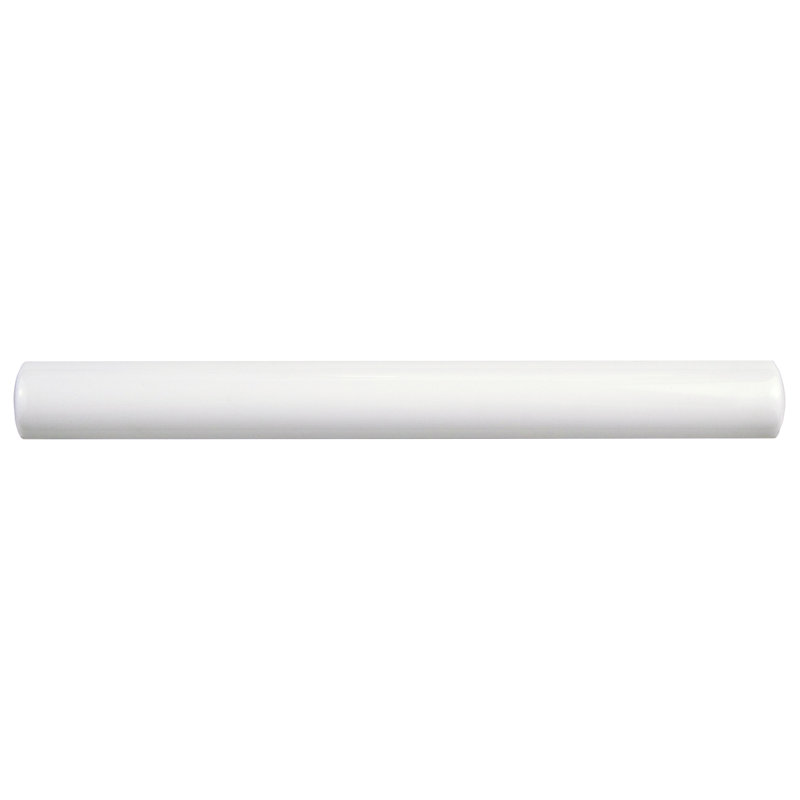 Santorini 7.9" x 0.88" Glossy Ceramic Quarter Round Tile Trim in Blanco
