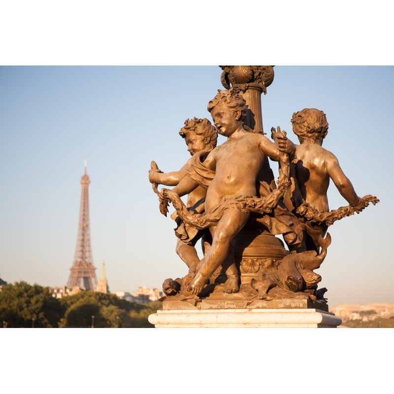 Statue Of Alexandre III Bridge In Paris, France by Crobard - Wrapped Canvas Print, 30cm H x 46cm W