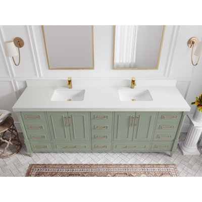 Ensemble de meuble-lavabo double 84 po Aberdeen