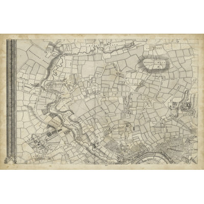 Map Of London Grid V - Wrapped Canvas Print