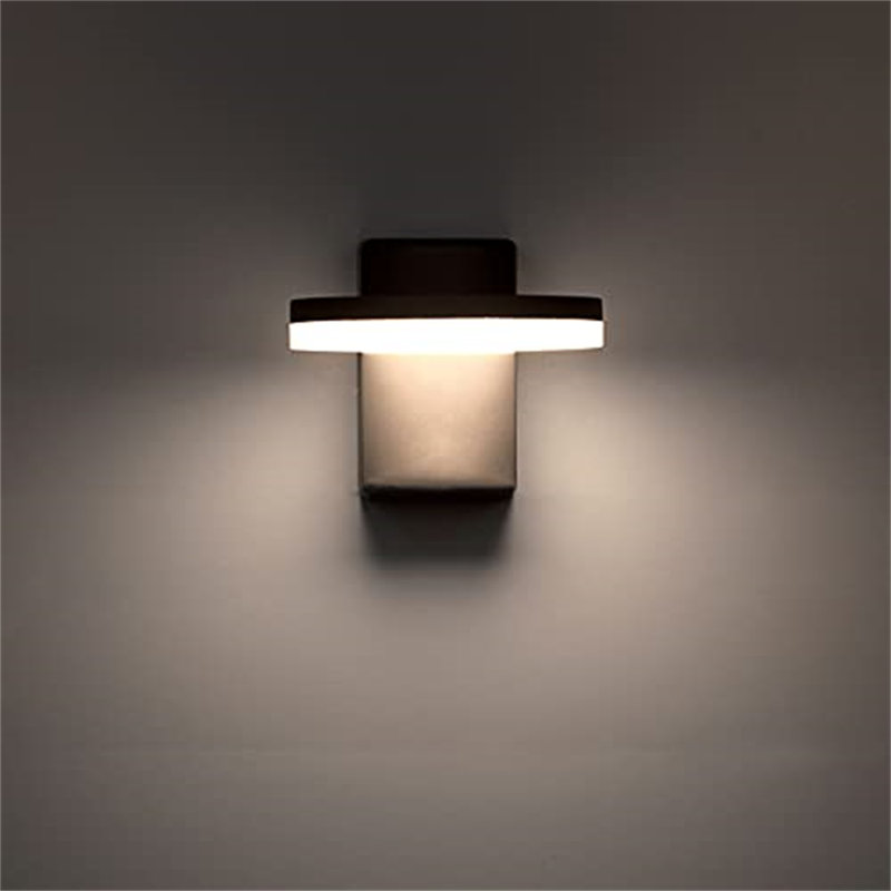 Amukta Black 11cm H Integrated LED Frosted Glass Outdoor Flush Mount