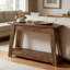Console Farmhouse avec rangement à 2 niveaux, canapé étroit pour le vestibule, le salon, le couloir et le vestibule, finition brun rustique pour les petits espaces