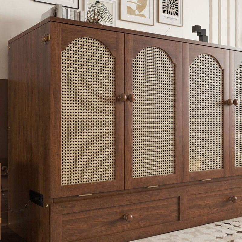 Grand lit escamotable, Noyer
