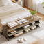 3-Tier Entryway Bench, 55.12" Storage Shoe Bench for Entryway, Hallway, Foyer