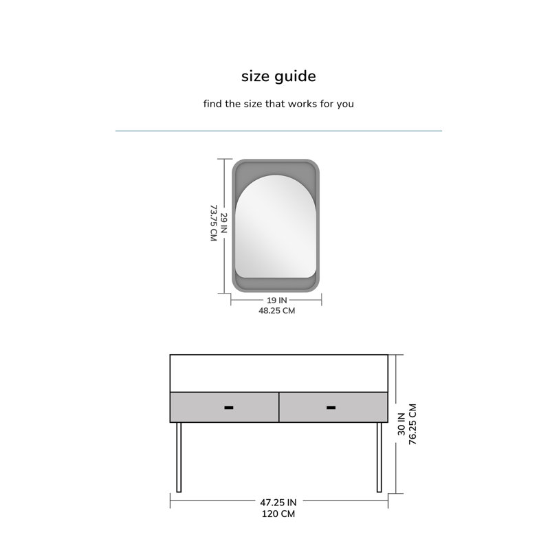 Miroir d'appoint mural Kittie Kofi, Bleu