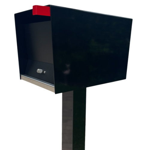 Quick-Ship UpTown Mailbox in Black on Black, Yes