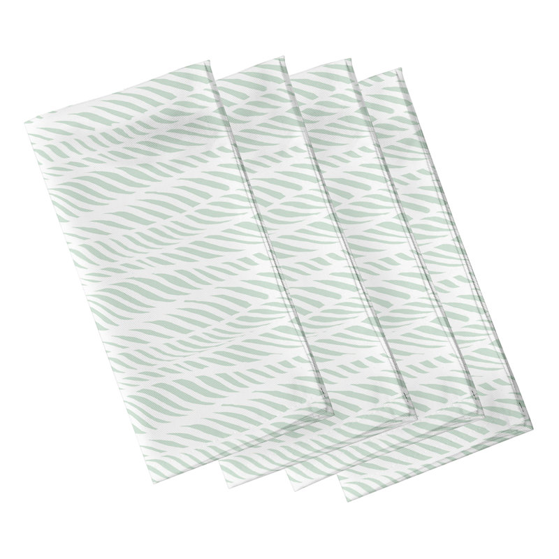 Natanael Polyester Abstract Square Napkin, Green