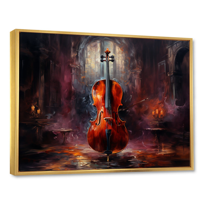 Violoncelle Charisma bourgogne foncé IV, H 34 po x l 44 po x P 1,5 po, Cadre flottant doré