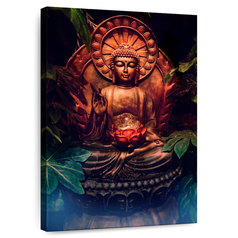 Adella Ornate Buddha Statue, 24" H x 16" W