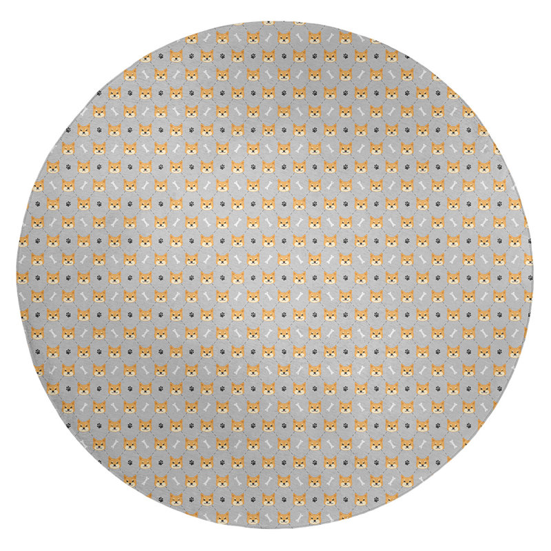 Chenille Indoor Rug, Round 5'
