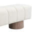 Banc rembourré beige, capacité de 300 lb, sans assemblage, polyvalent pour la salle à manger, le chevet et les coins étroits, longueur 50 po