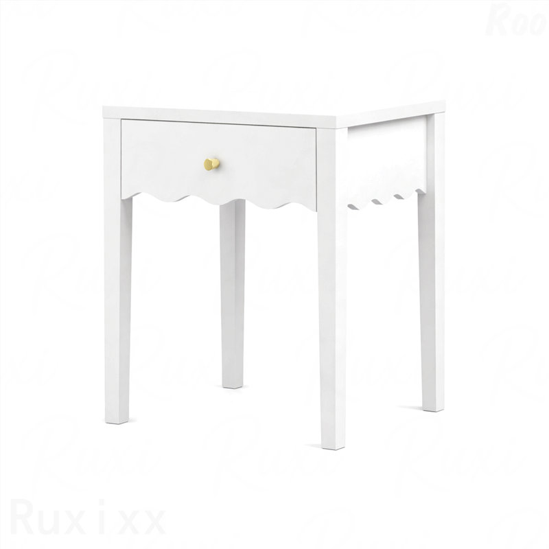 Table de chevet blanche avec table de bout blanche moderne