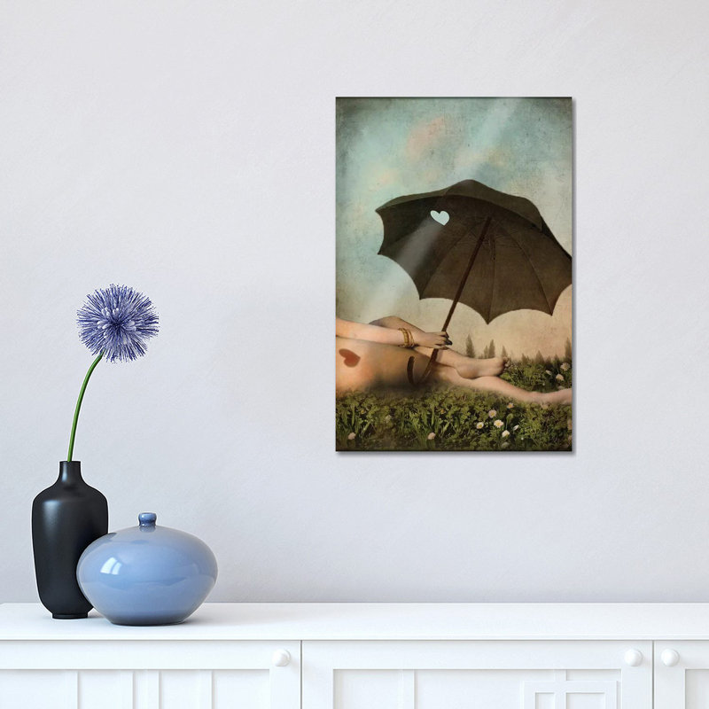 «Sunshine» par Catrin Welz-Stein - impression d'art graphique, H 18 po x l 12 po x 1,5 po, Toile tendue, Pas de tapis