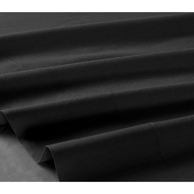 Bamboo Rayon Blend Sheet Set with Extra Pillowcases, Black, Full Sheet Set + 5 Additional Pieces
