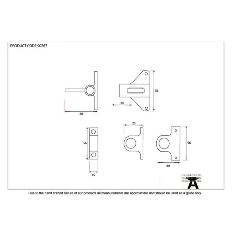 Fanlight Latch, Lacquered Brass