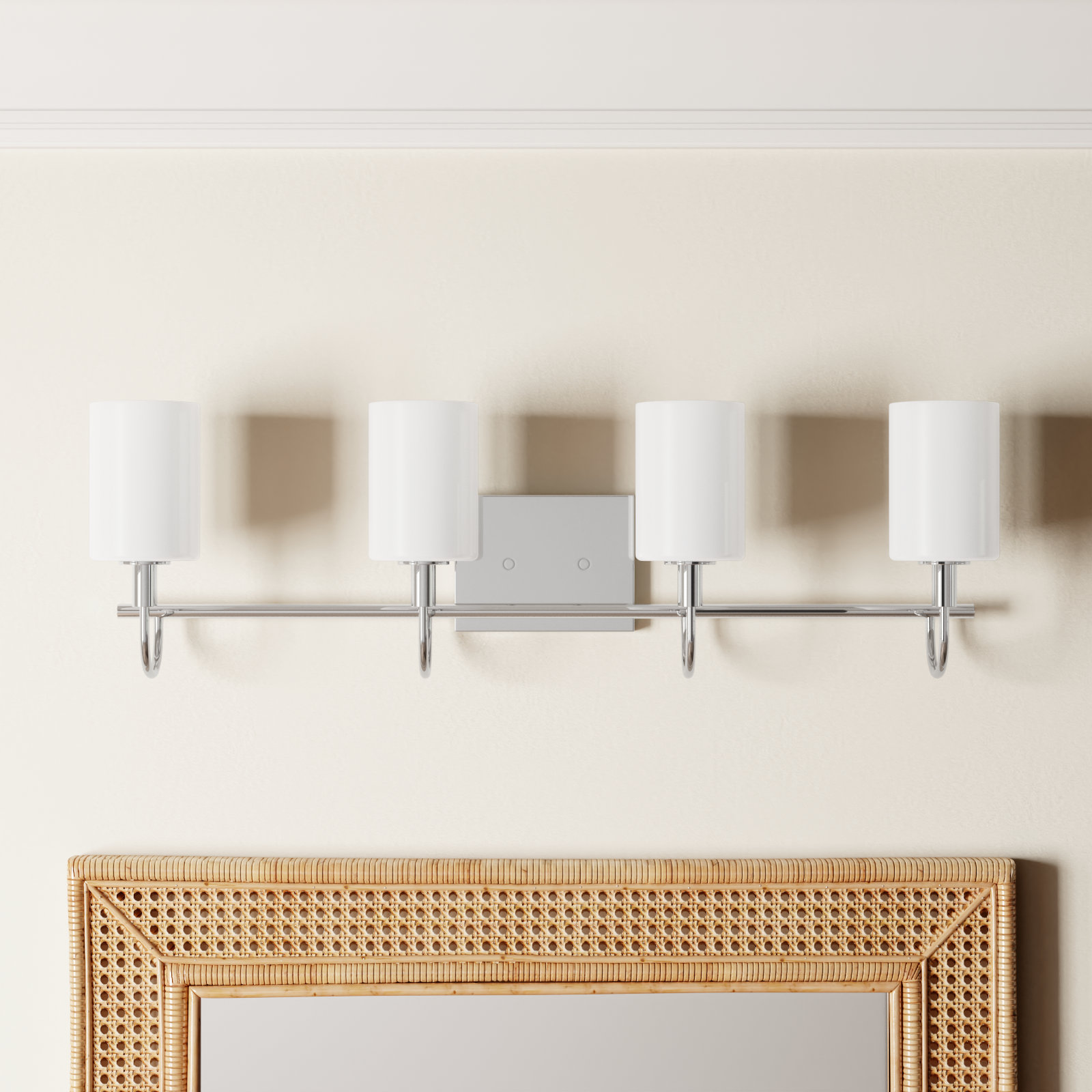 Rowley 4-Light Dimmable Vanity Light, Chrome