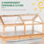 Lit de jardin surélevé avec serre en polycarbonate Outsunny
