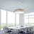 42 Inch Modern Retractable 6 Speed Dimmable Round Ceiling Fan With LED Lights and Remote Control