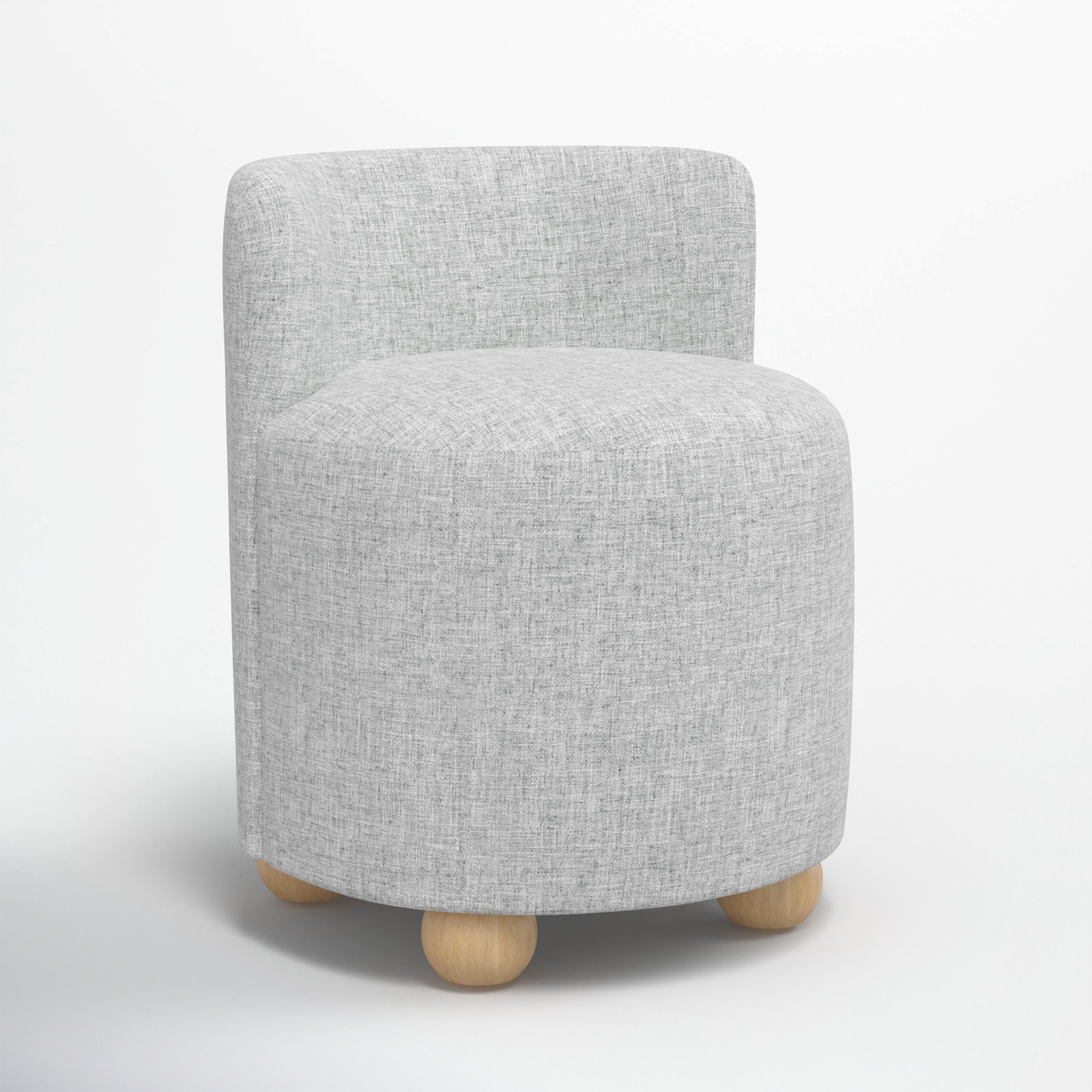 Bee Vanity Stool, Zuma Pumice Textured Linen