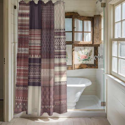 Boho Circles - Rideau de douche Premium