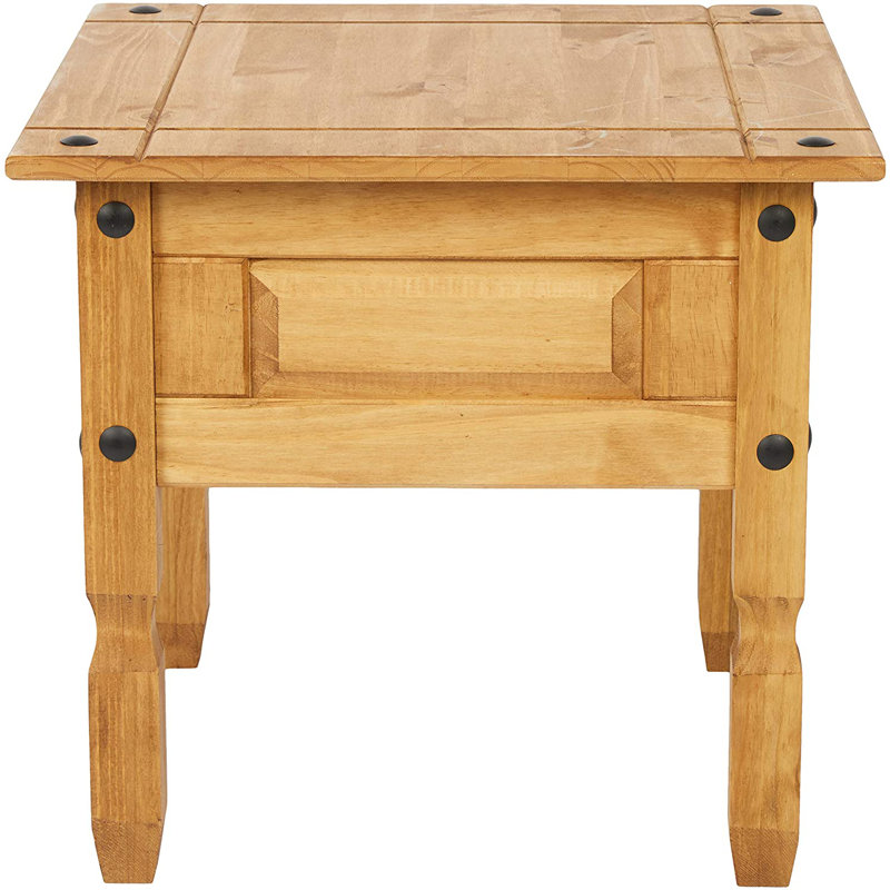 Palmea Solid Wood End Table, Antique Wax
