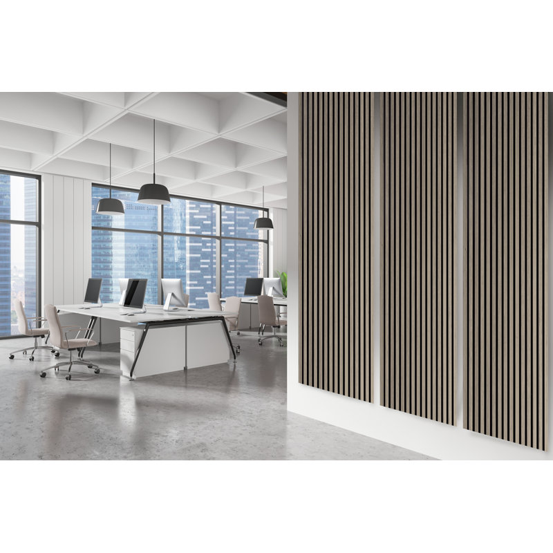 Panneau mural acoustique Quanti 0,70 po x 20,47 po x 96,06 po gris, Grey
