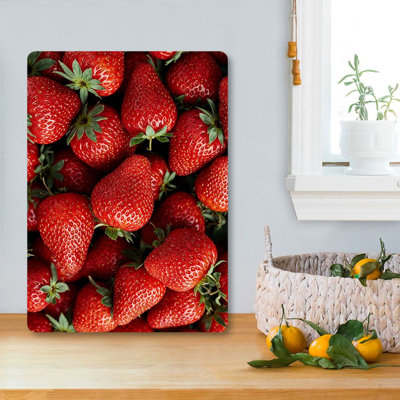Flourish Tempered Glass Cutting Board, 7.9 x 11.8 inches | 100% Antibacterial, Easy-Clean Surface, Non-Slip Silicone Feet | Perfect for Food Prep & Serving, Durable & Stylish Kitchen Essential, Not Dishwasher Safe