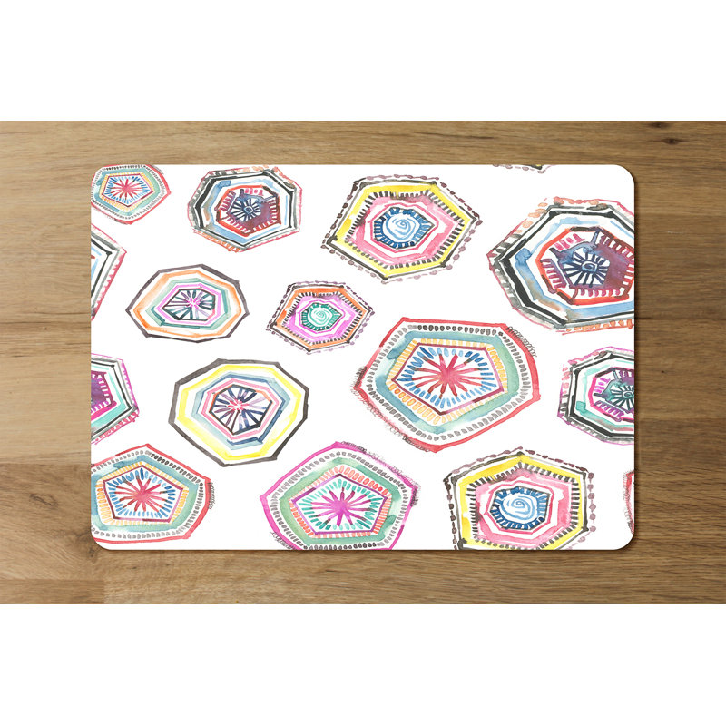 Mulder Polyester-Coated Hardboard Abstract Rectangle Placemat