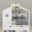 Lit double en bois avec lit gigogne et tablettes de rangement-67320636-67320637
