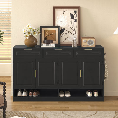 Farmhouse Cabinet With 3 Drawers And 4 Doors
