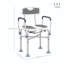 Macneil Padded Bath Chair with Slotted Seat and Adjustable Height, Grey