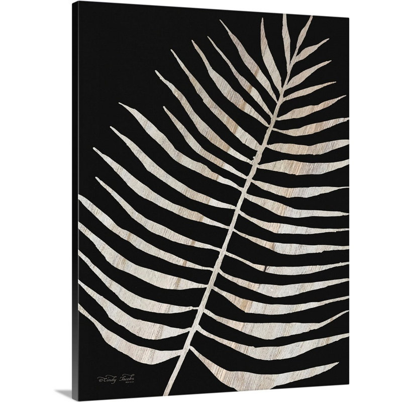 « Palm Frond grain de bois I » par Cindy Jacobs, reproduction d’art sur toile, Toile tendue, H 24 po x l 18 po x 1,25 po