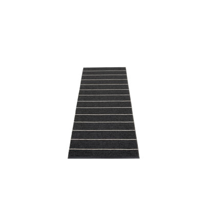 Carl Striped Area Rug in Black/White