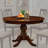 Contemporary Style 5pc Dining Set Brown Cherry Solid wood Round Pedestal Table 4x Side Chairs Dining Room Furniture