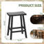 Tabouret de bar et de comptoir ergonomique en résine 24,05 "H (ensemble de 2)