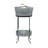 Harton Gray Metal 6 Bottle Ice Bucket with Lower Shelf