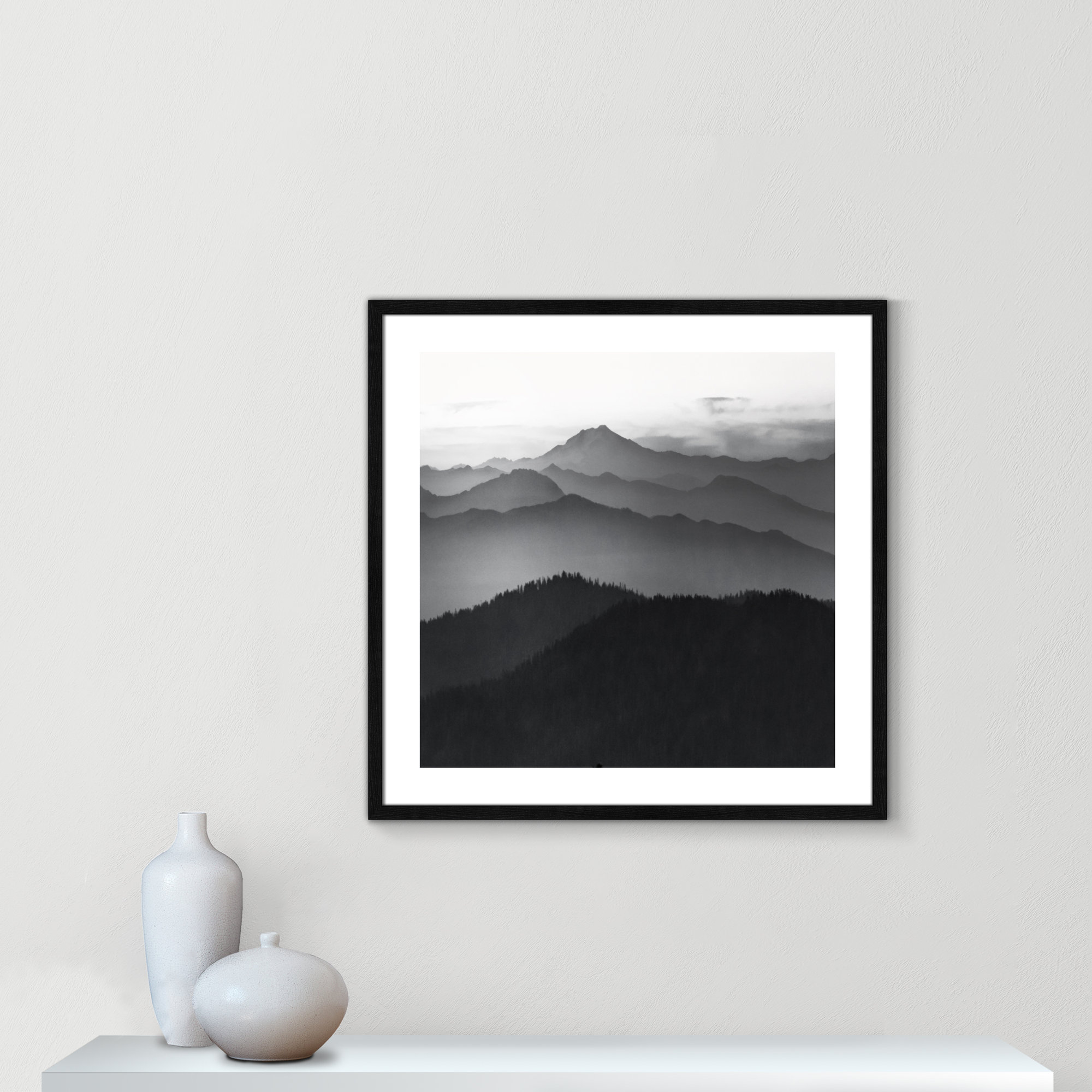 Cascades by Danita Delimont, 27.5" H x 27.5" W x 0.75" D, Black Framed