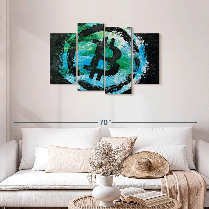 Bitcoin Logo X, 27" H x 43" W