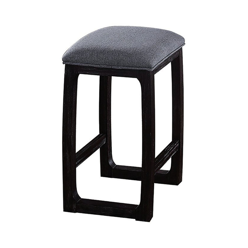 Tabouret de comptoir patiné espresso et gris