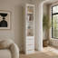 Grande armoire de rangement étroite avec tiroirs et tablettes-972754476