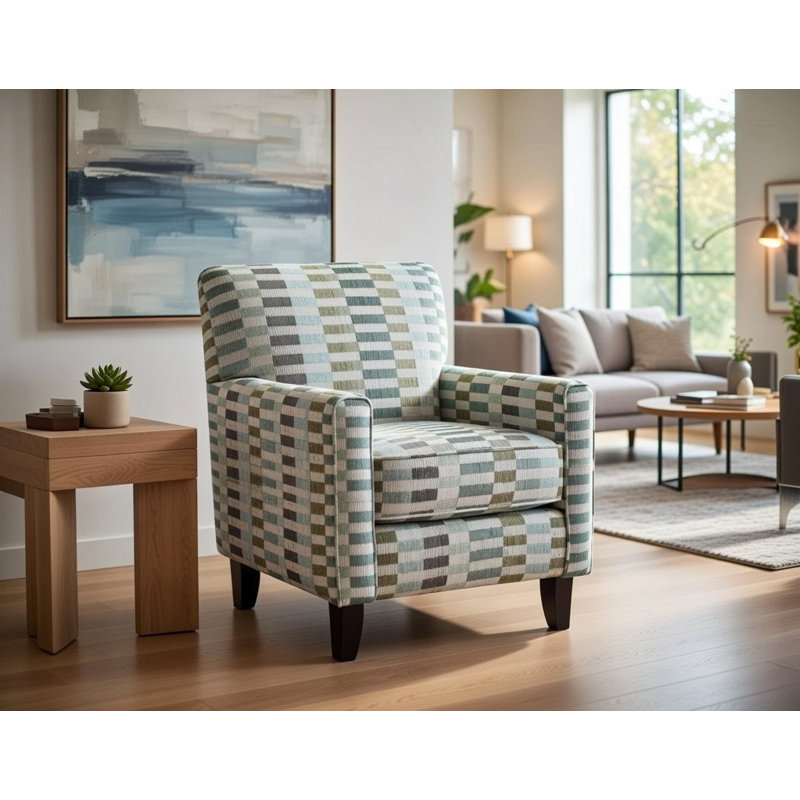 Aravis 30" Wide Polyester Armchair, Mundo Mystic Performance Velvet