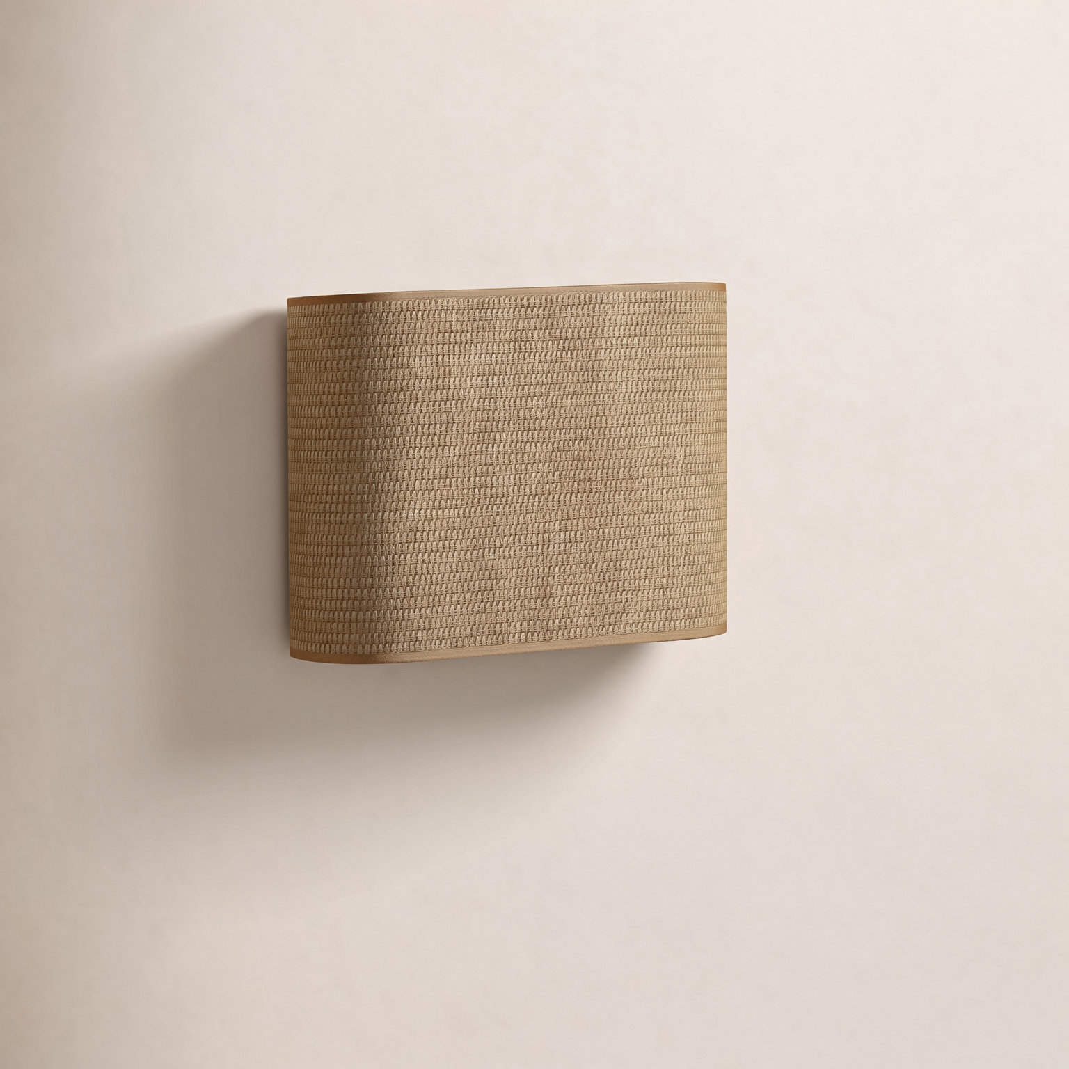 Cress Flush Mounted Sconce, Grasscloth