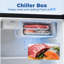 Mini-frigo de 2,6 pi³ avec compartiment réfrigéré et porte réversible, blanc-137465264
