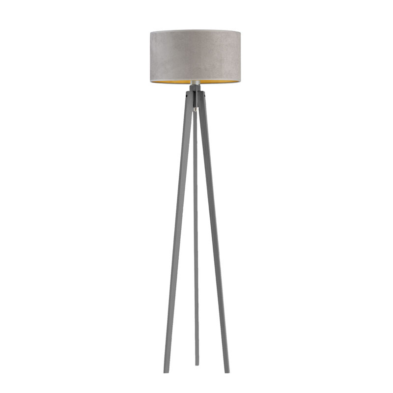 Caryville 149cm Tripod Floor Lamp, Grey, Yellow/Gold inside