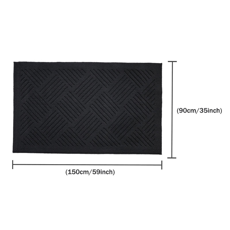 Tapis d'entrée antidérapant antidérapant Premium Premium, Gris foncé, L 35 po x L 59 po