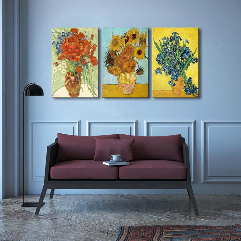 3 Piece Wrapped Canvas Print, 60 cm H x 120 cm W