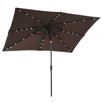 Outsunny 9' X 7' Solar Umbrella