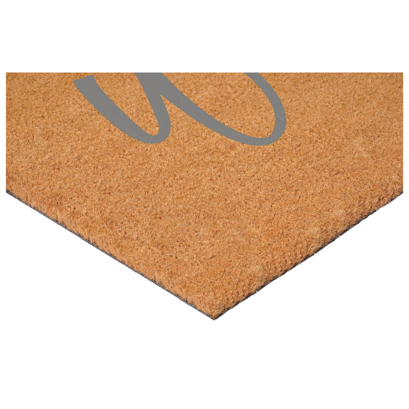 Cursive Welcome Doormat, Gray, 24" W x 36" L