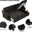 En forme de L noir avec méridienne réversible, porte-gobelets, ports et confort, rangement dissimulé pour lit convertible, revêtement en chenille,-1082762103